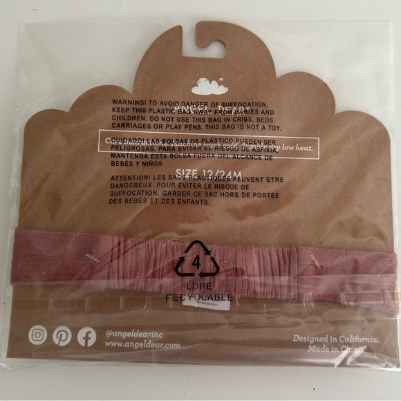 Angel Dear Headband Solid Muslin Rose Tan Size 12-24 Months NWT - Picture 3 of 3
